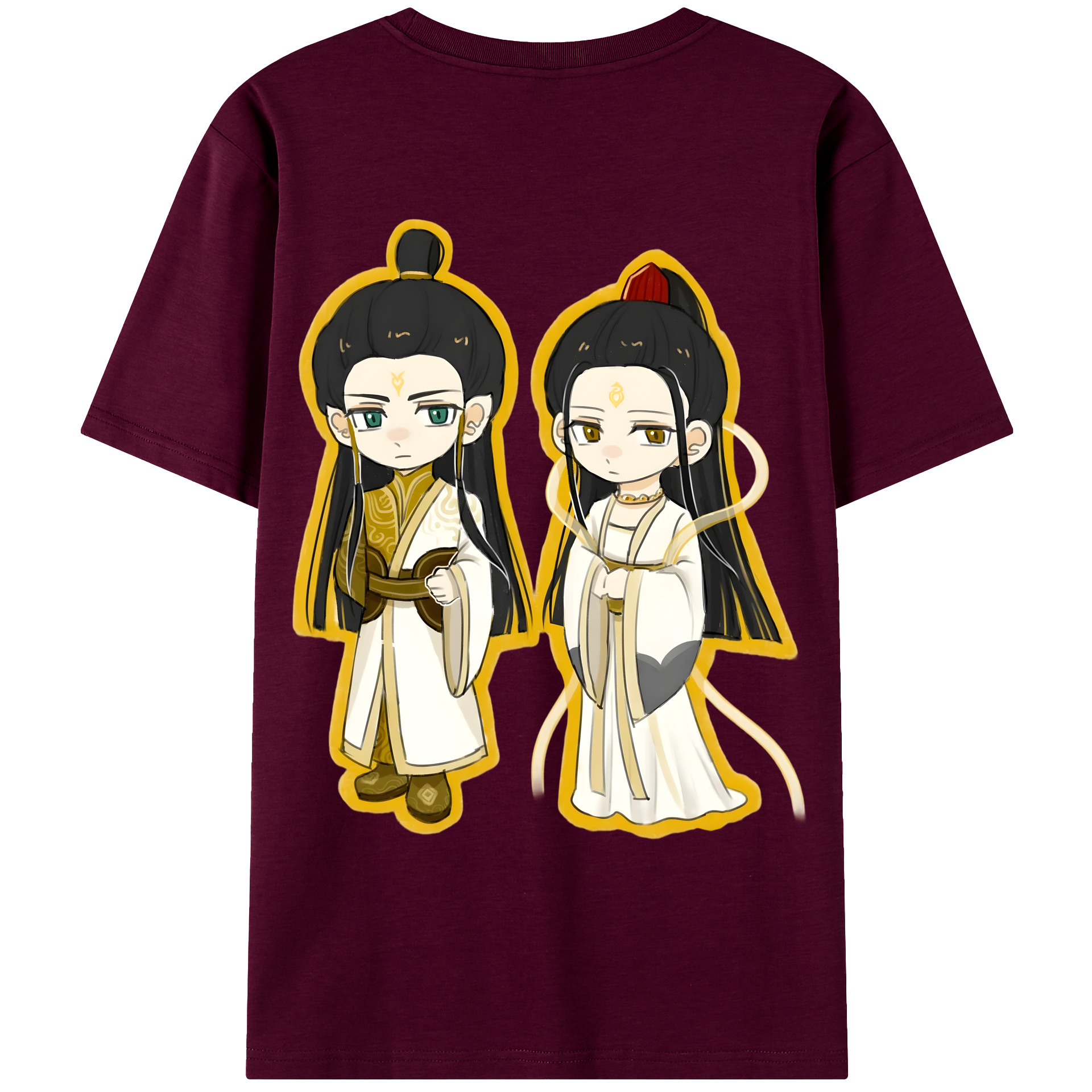 （画像用） Ne Zha 2 ナタ 魔童の大暴れ レディース半袖Tシャツ(バックプリント)